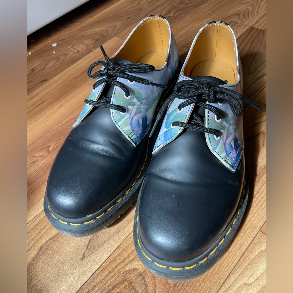 Dr. Martens Black Leather Derby Shoes The National Gallery Seurat Oxford - Picture 4 of 7